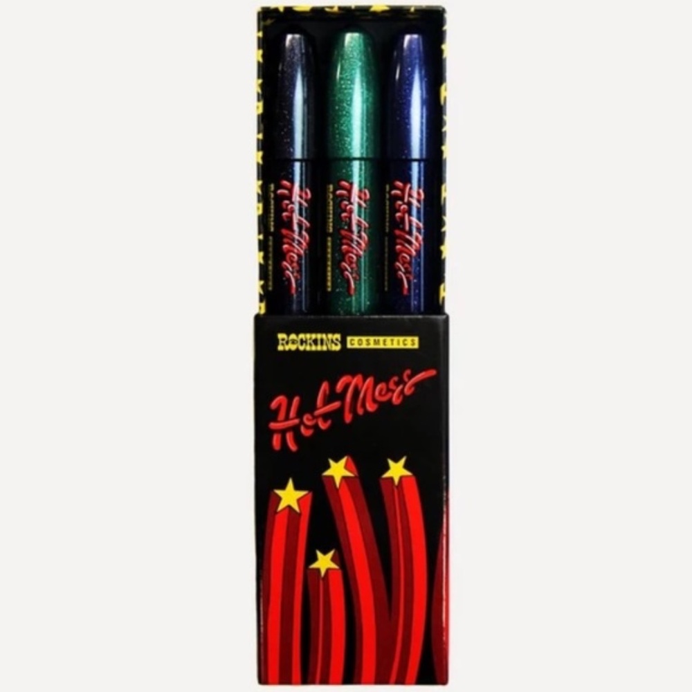 ROCKINS COSMETICS · HOT MESS THREESOME GLITTER GEL PENS FOR EYES